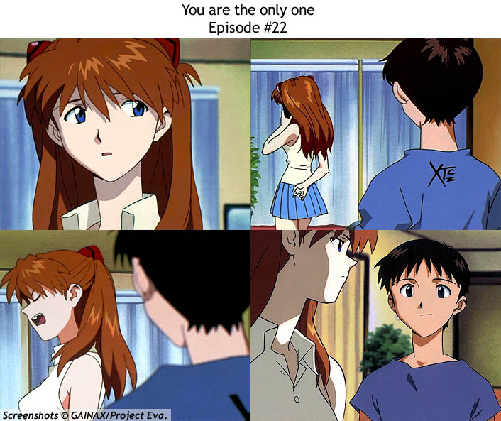 Episode #22: Asuka tells Shinji about her stepmother. 